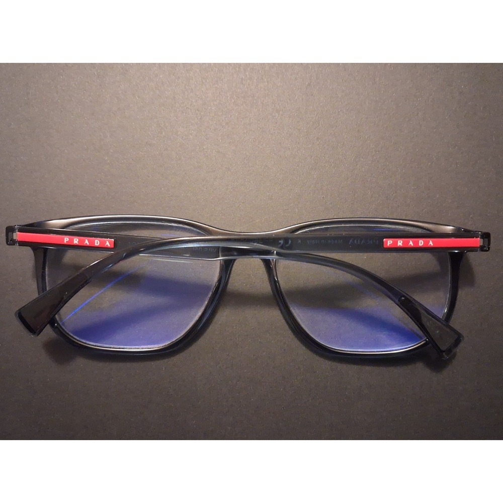 VPS 05L Prada 55-17-145 CZH1O1 Translucent Blue Eyeglasses Frames Perfect - Picture 3 of 10